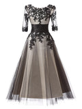 Ball Gown Lace Applique Ankle-Length Evening Gown - Chloe Dress