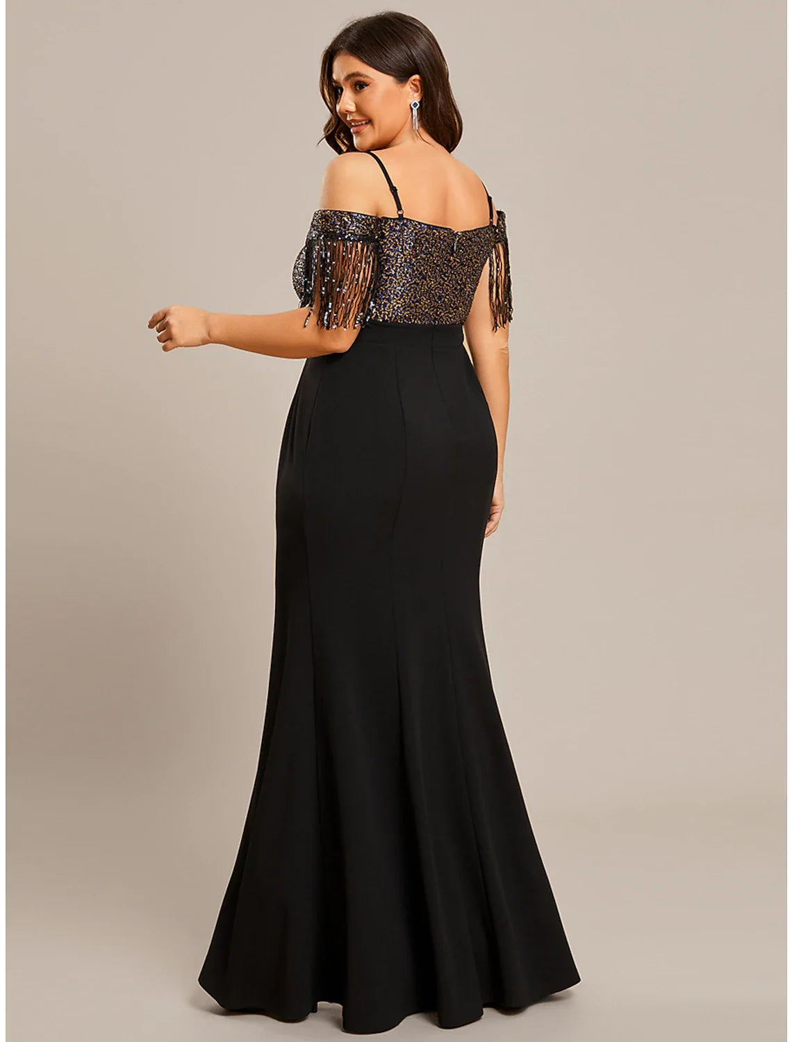 Mermaid Off-Shoulder Short Sleeve Floor-Length Wedding Dress - Chloe Dress
