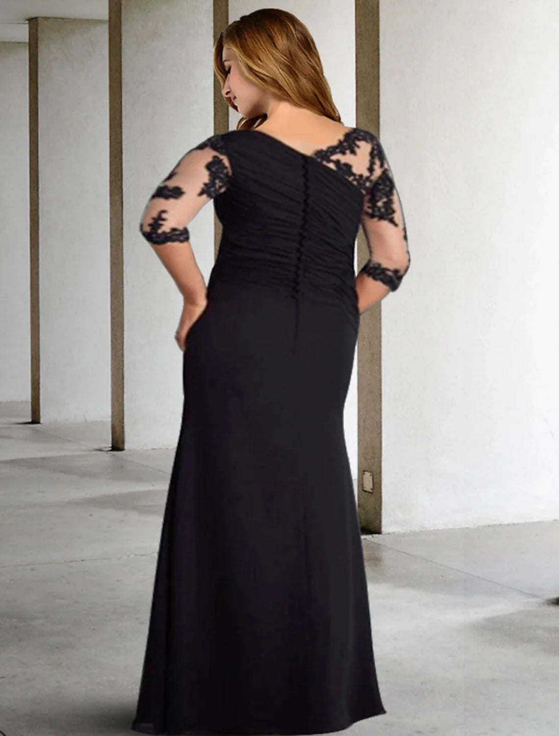 A-Line Chiffon Pleated Floor-Length Wedding Dress - Chloe Dress