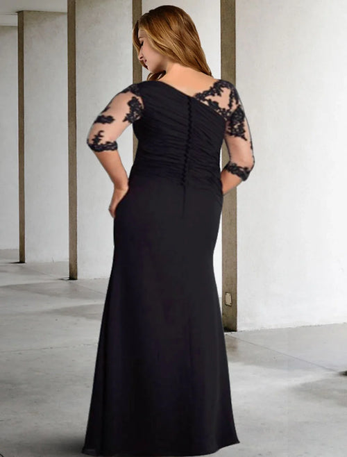 A-Line Chiffon Pleated Floor-Length Wedding Dress - Chloe Dress