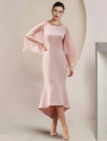 Mermaid Chiffon Sleeveless Asymmetric Tea-Length Wedding Dress - Chloe Dress