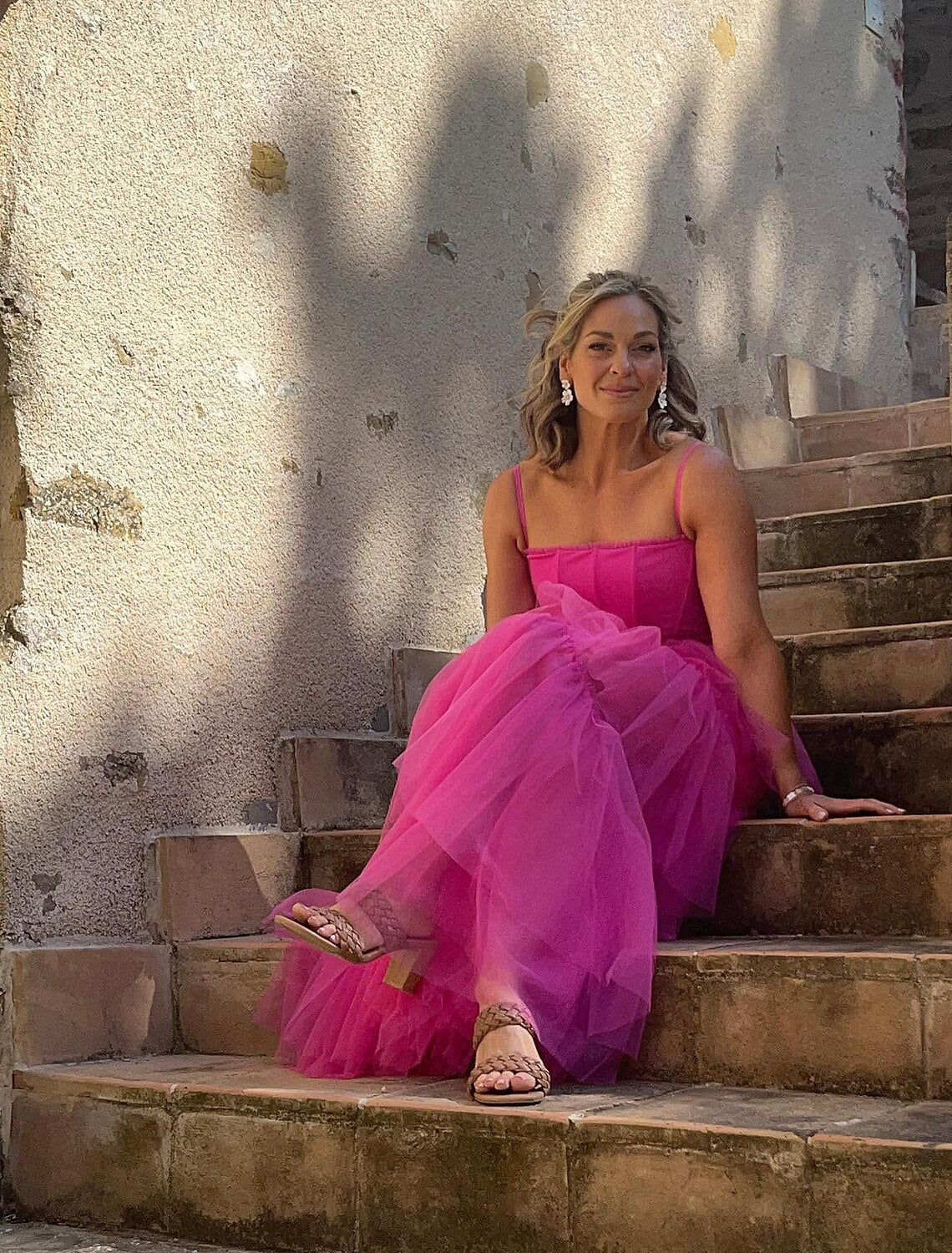 Ball Gown Spaghetti Strap Tulle Sleeveless Floor-Length Prom Gown - Chloe Dress