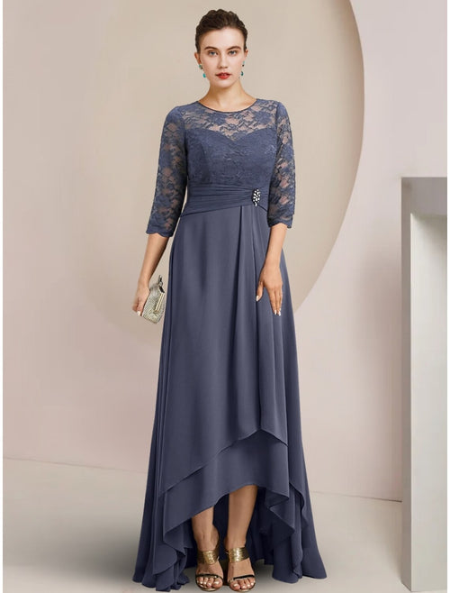 A-Line Chiffon Asymmetric Wedding Dress - Chloe Dress