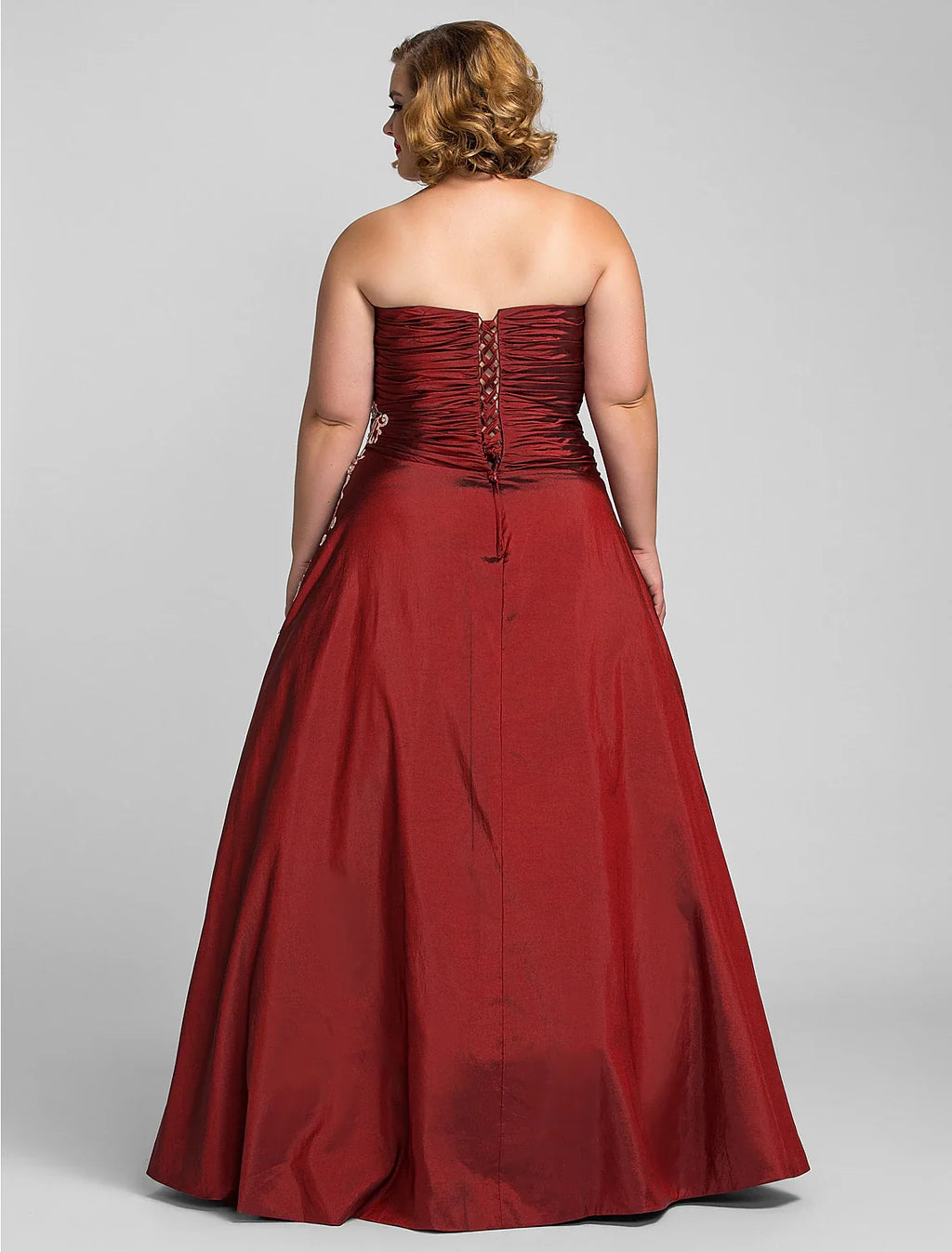 Ball Gown Strapless Sleeveless Applique Floor-Length Evening Gown - Chloe Dress