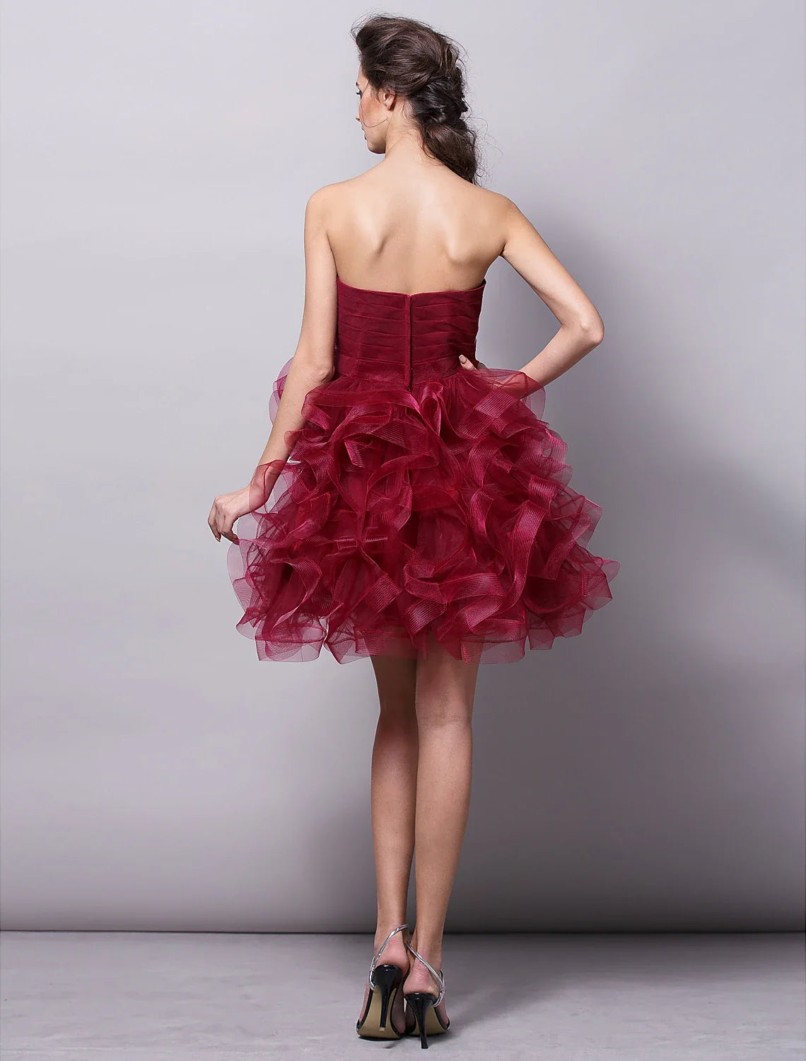 Ball Gown Strapless Tulle Sleeveless Mini Cocktail Gown - Chloe Dress