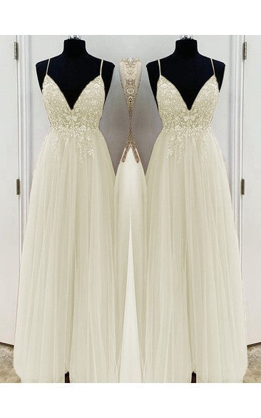 A-Line Chiffon Sleeveless Beaded Floor-Length Prom Dress - Chloe Dress