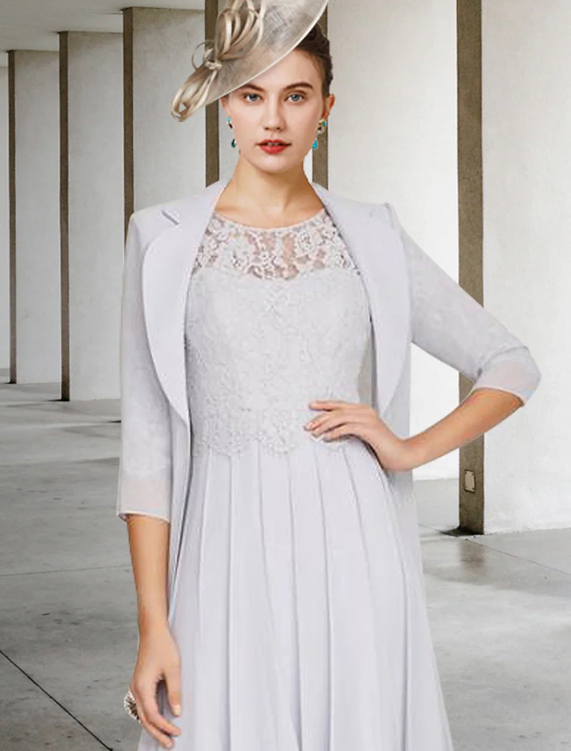 A-Line V-Neck Satin Pleated Knee-Length Dress - Chloe Dress