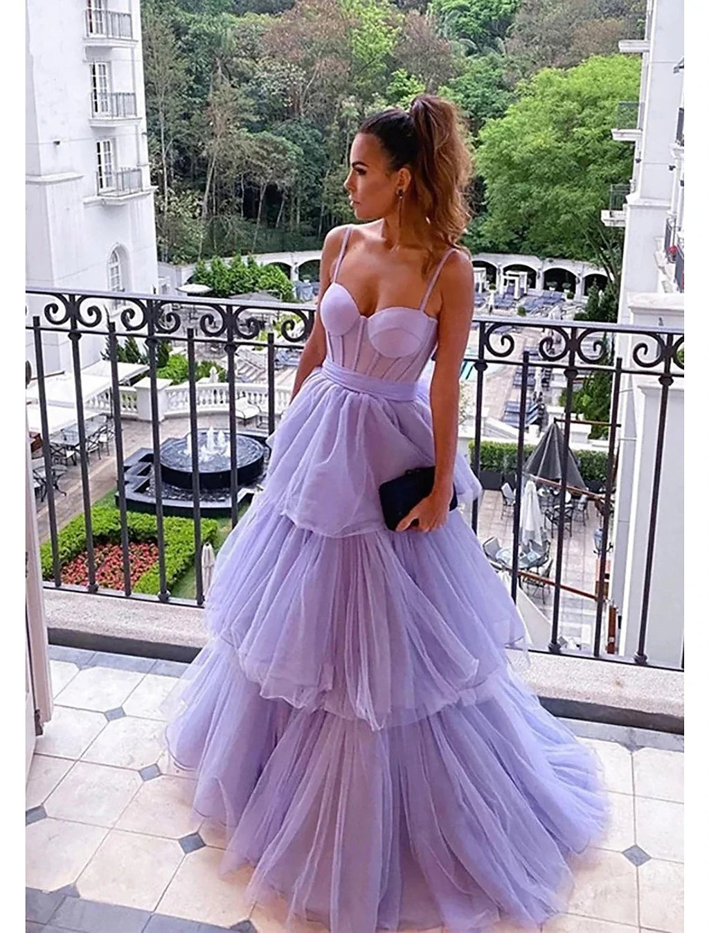Ball Gown Sweetheart Tulle Sleeveless Backless Pleated Floor-Length Prom Gown - Chloe Dress