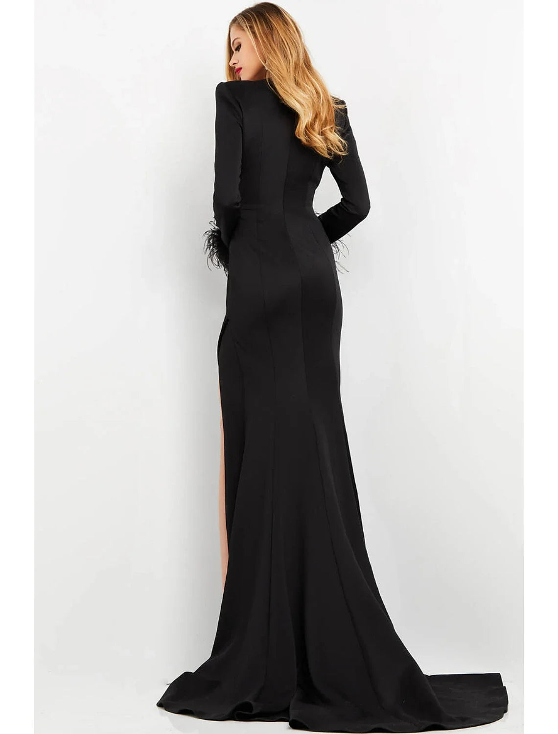 Mermaid V-Neck Long Sleeve High Slit Floor-Length Prom Dress - Chloe Dress