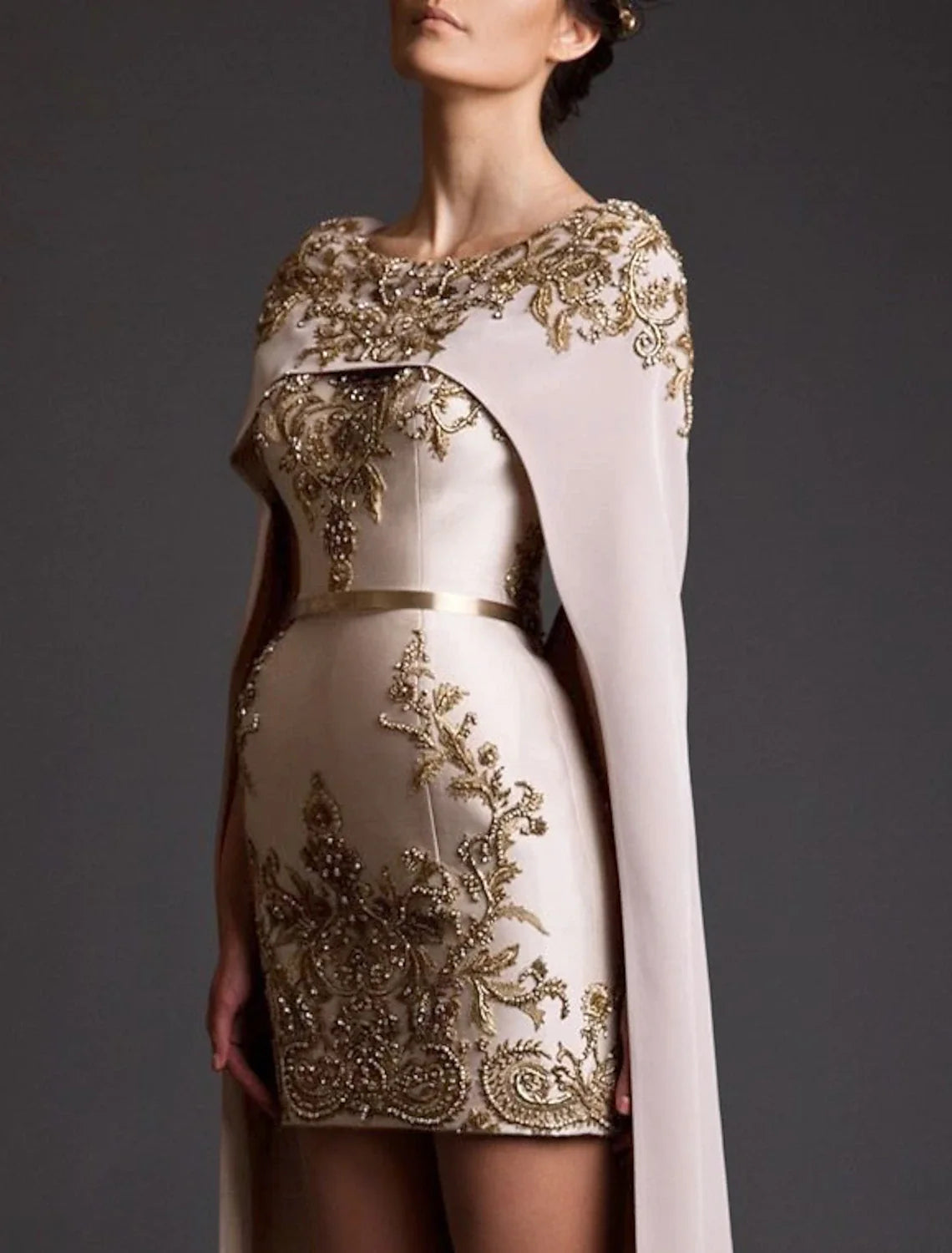 Sleeveless Applique Mini Wedding Dress - Chloe Dress