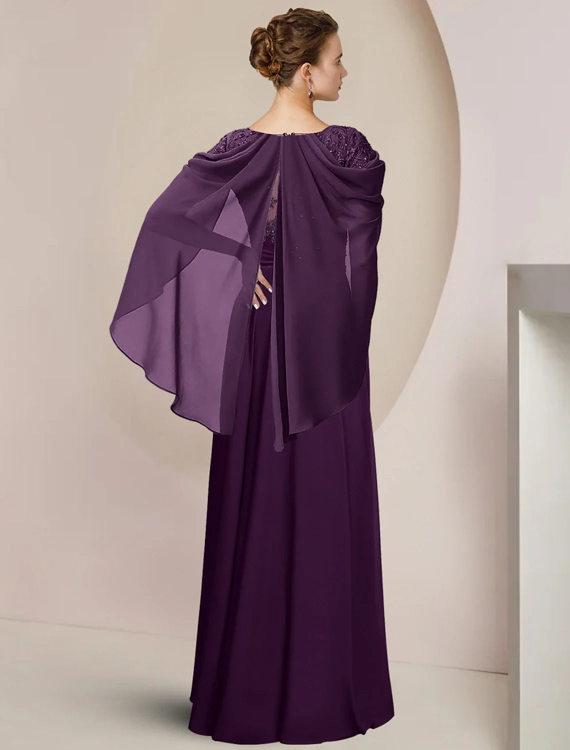A-Line Chiffon Sleeveless Applique Floor-Length Wedding Dress - Chloe Dress