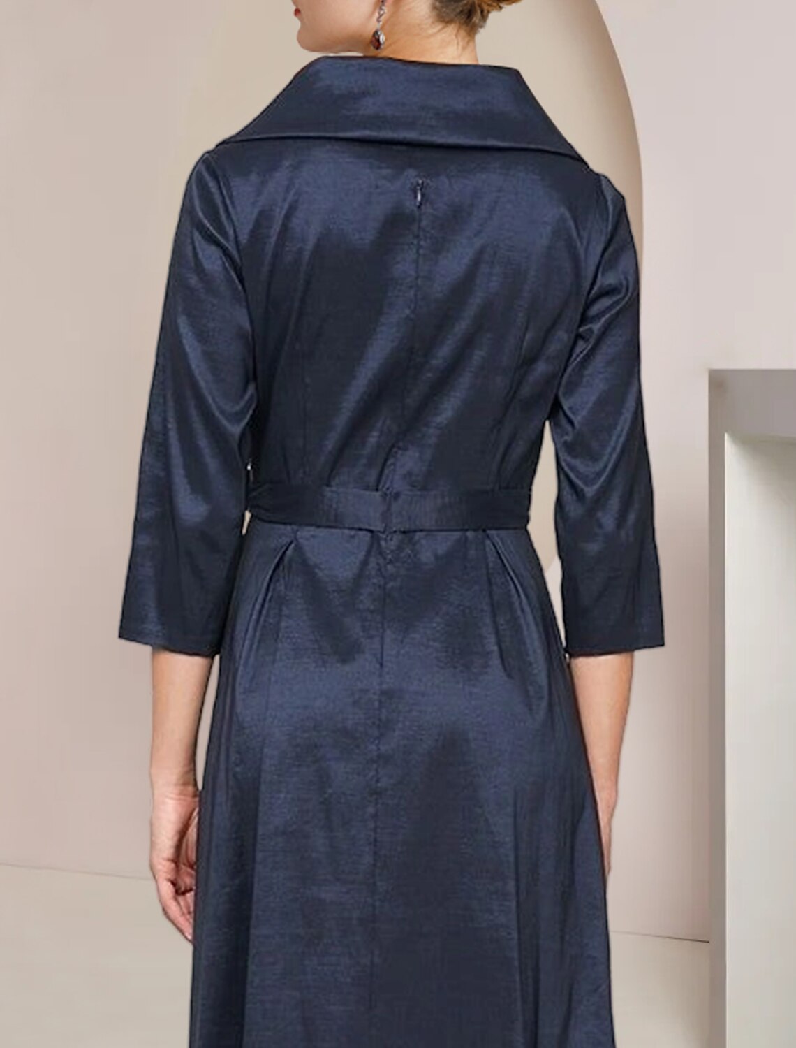 A-Line Short Sleeve Asymmetric Mini Wedding Dress - Chloe Dress