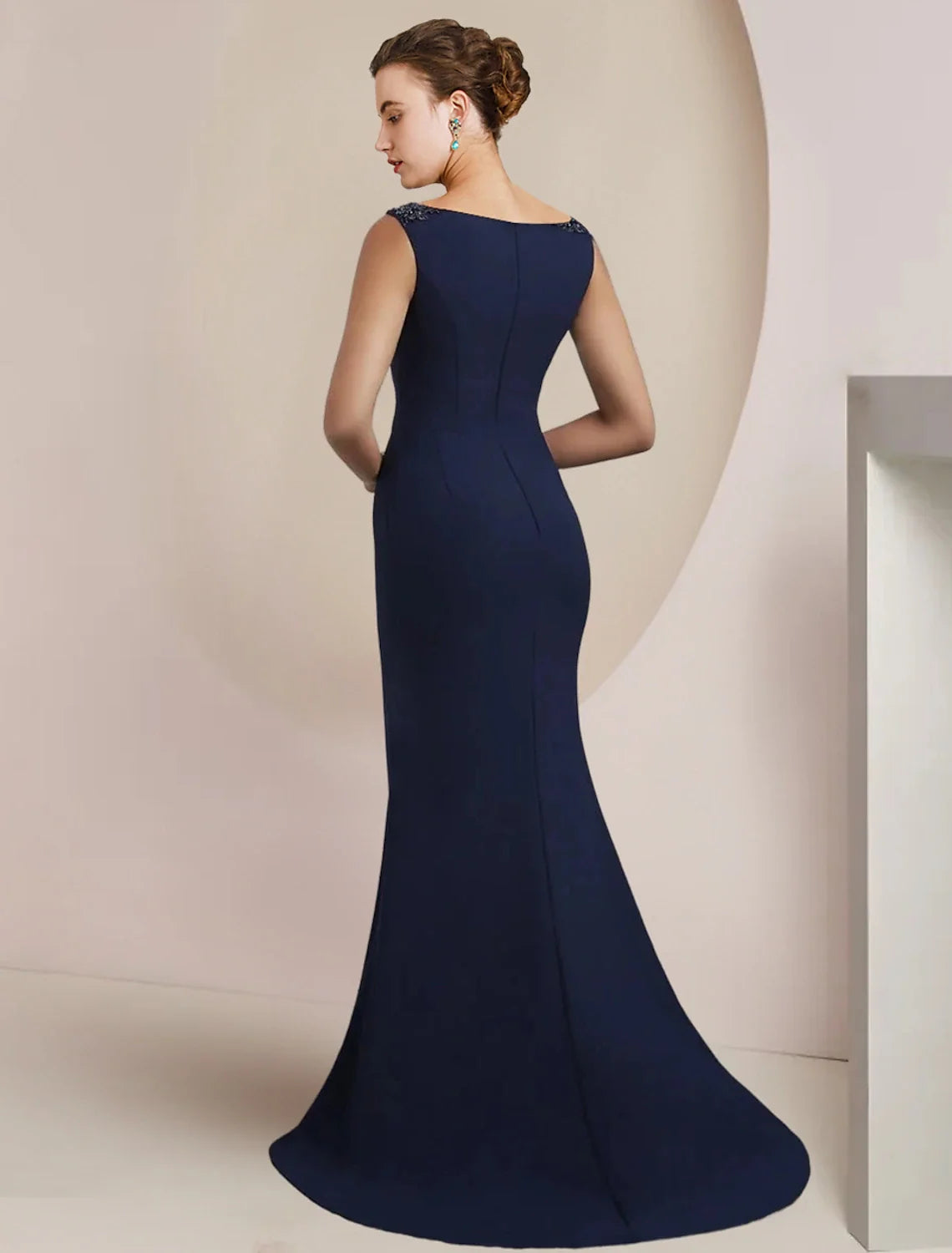 Mermaid Chiffon Sleeveless Train Wedding Dress - Chloe Dress