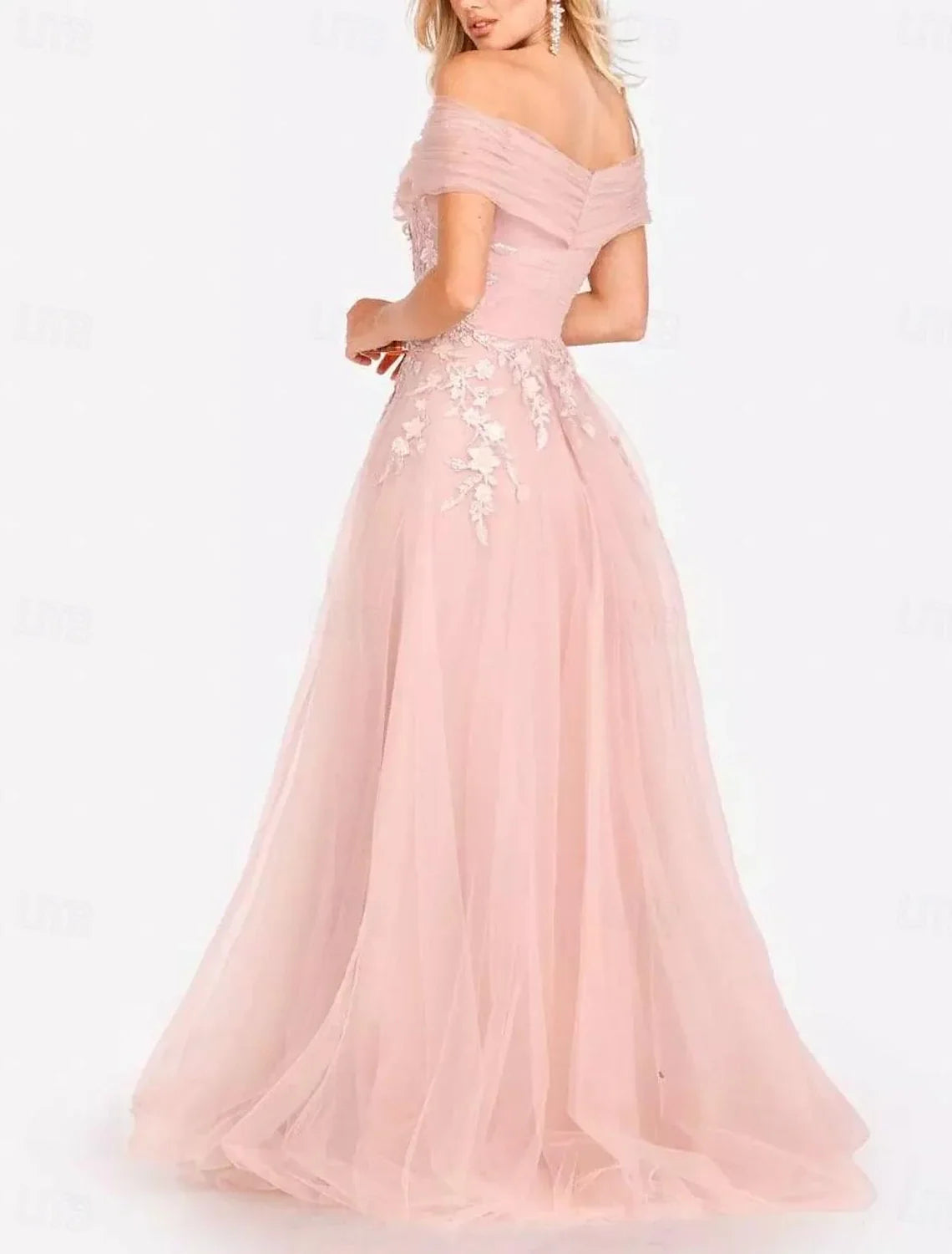 Pink Ball Gown Sweetheart Tulle Sleeveless Floor-Length Evening Gown - Chloe Dress