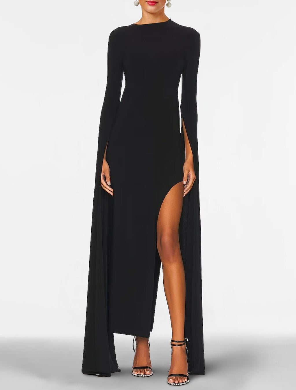 Sheath Chiffon Long Sleeve Floor-Length Evening Gown - Chloe Dress