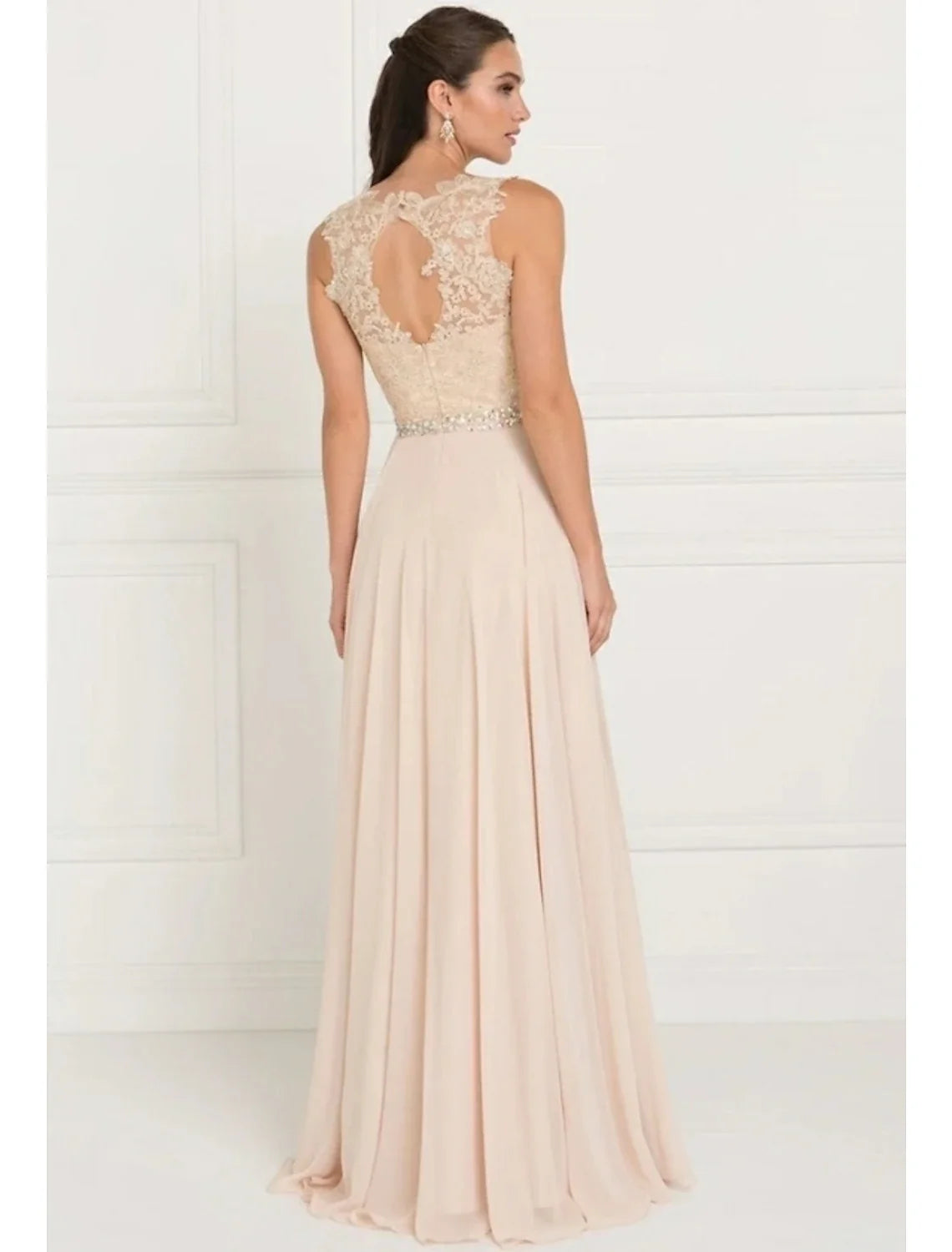 A-Line Tulle Sleeveless Train Wedding Dress - Chloe Dress