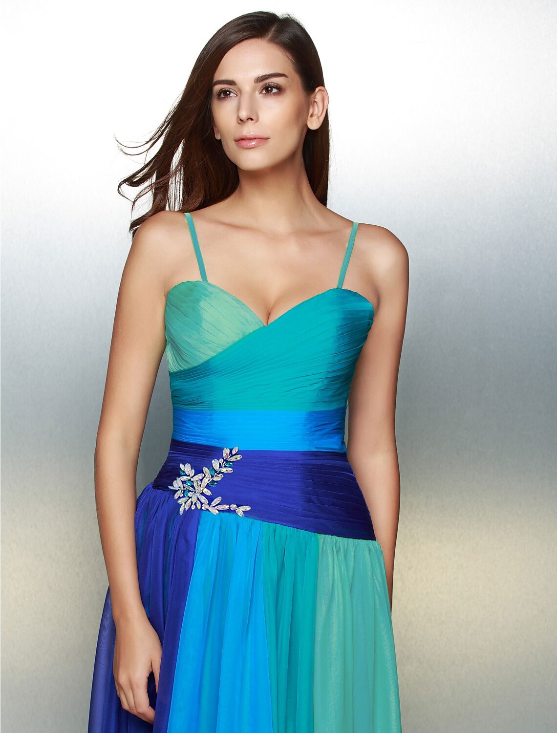 A-Line Sweetheart Chiffon Sleeveless Backless Floor-Length Prom Dress - Chloe Dress