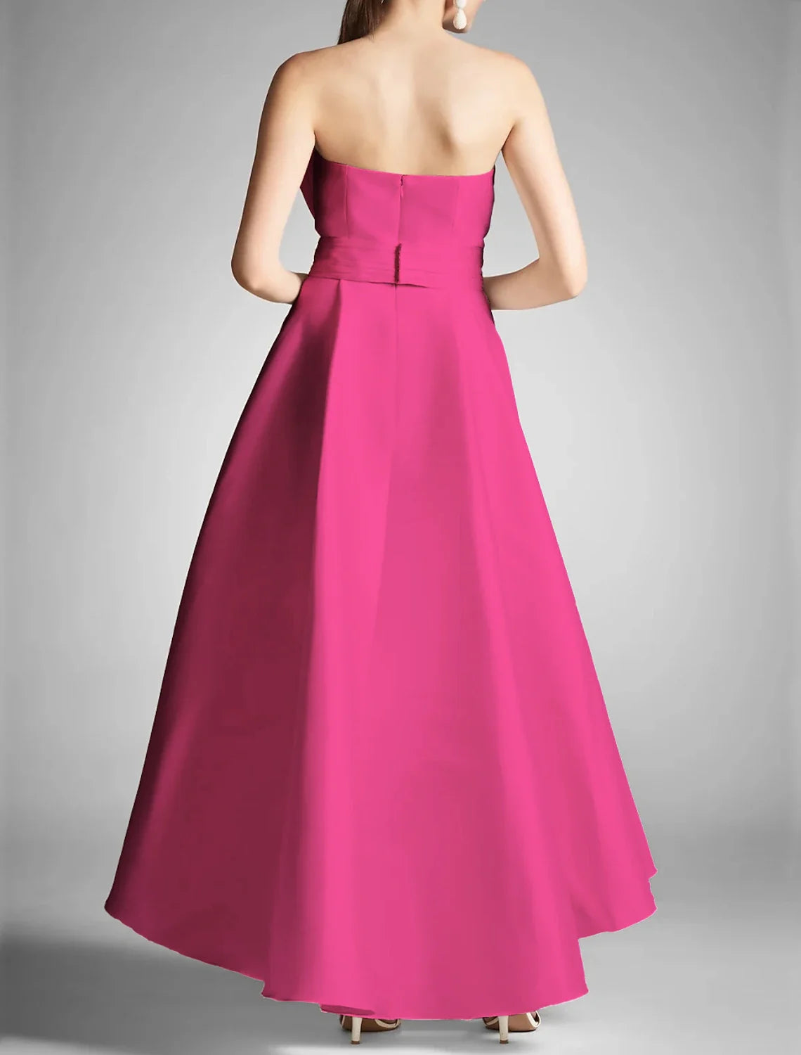 A-Line Strapless Sleeveless Asymmetric Prom Dress - Chloe Dress