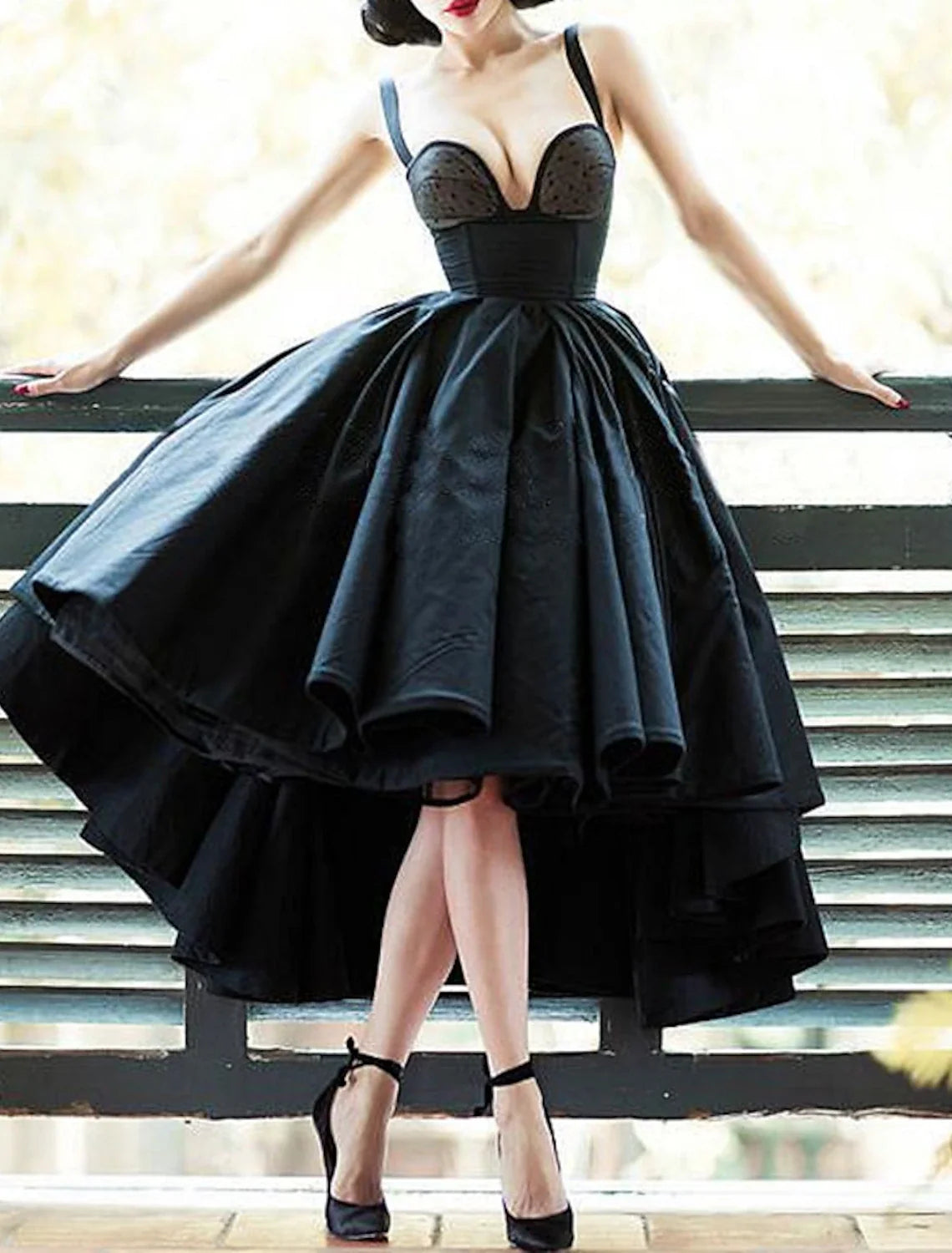 A-Line Spaghetti Strap Satin Sleeveless Pleated Wedding Dress - Chloe Dress
