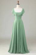 Square Neck Wedding Dress - Chloe Dress