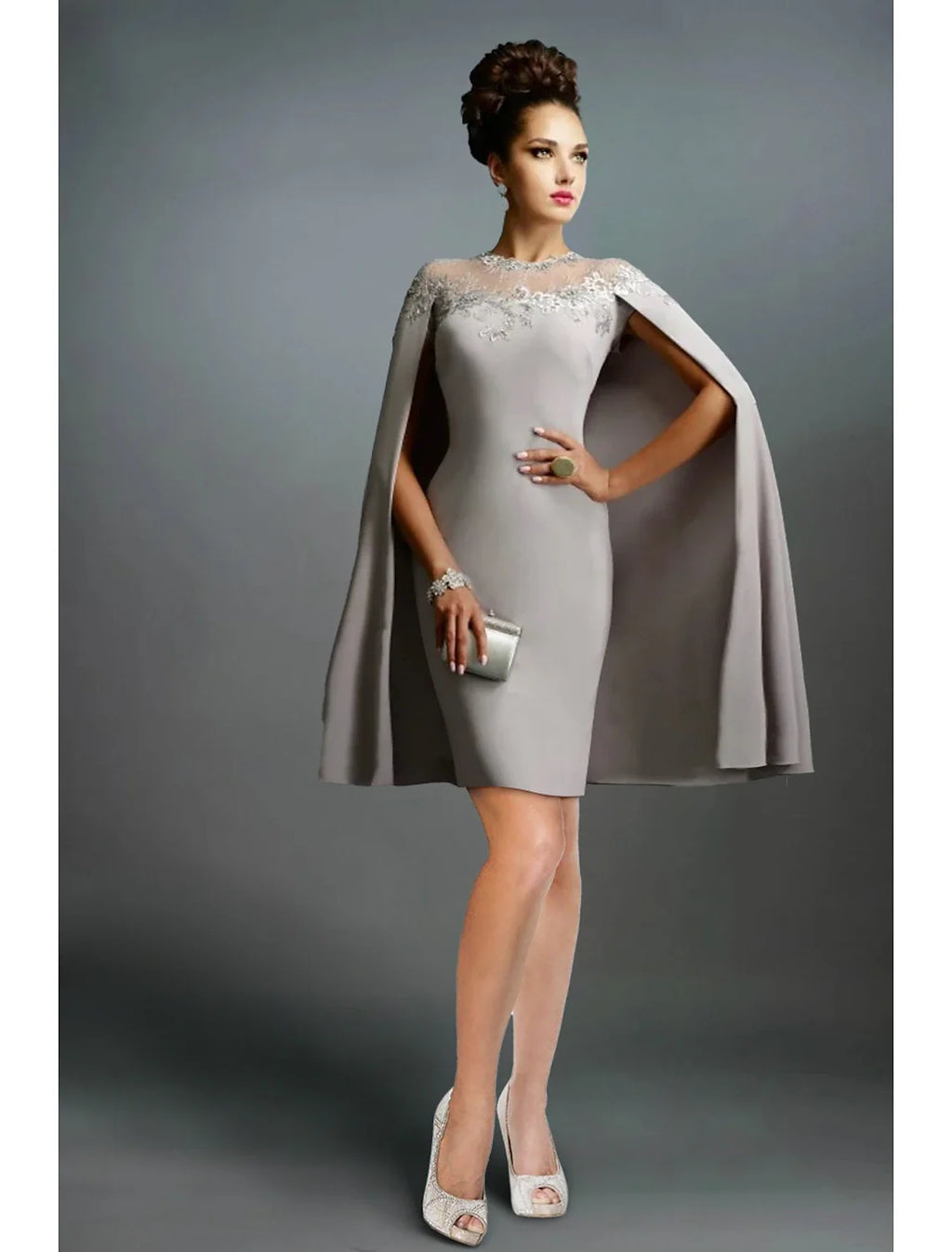 Mermaid Off-Shoulder Sleeveless Ruffled Knee-Length Evening Gown - Chloe Dress