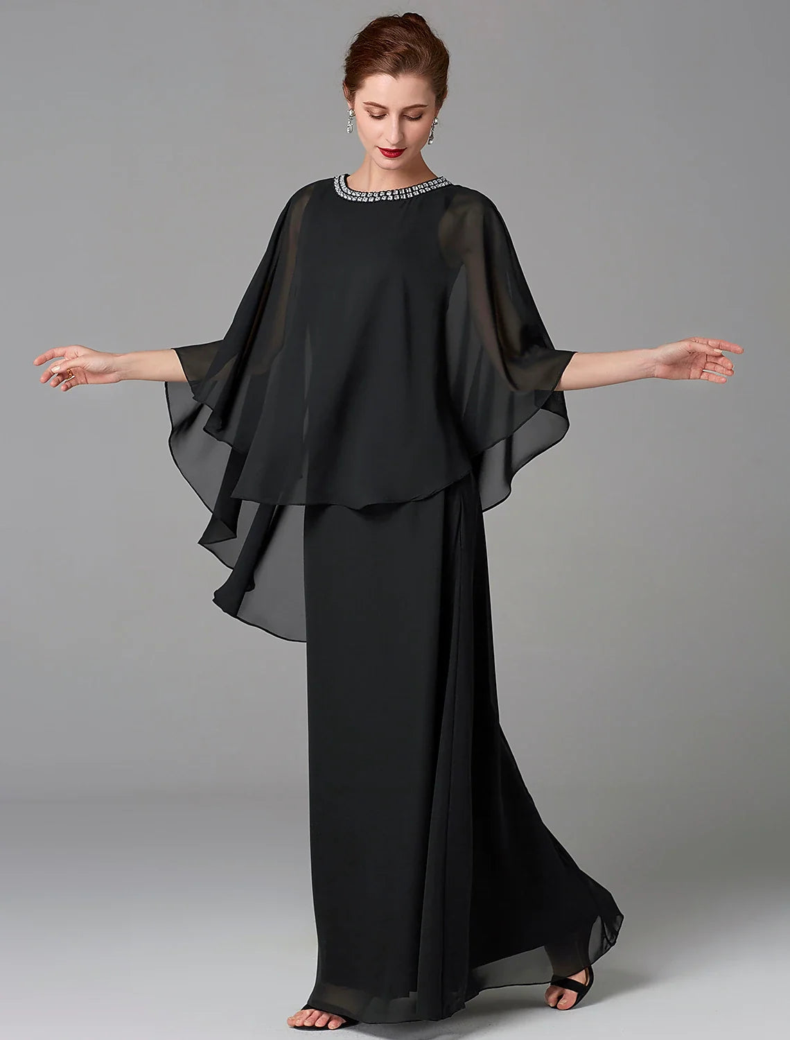 A-Line Chiffon Sleeveless Floor-Length Wedding Dress - Chloe Dress
