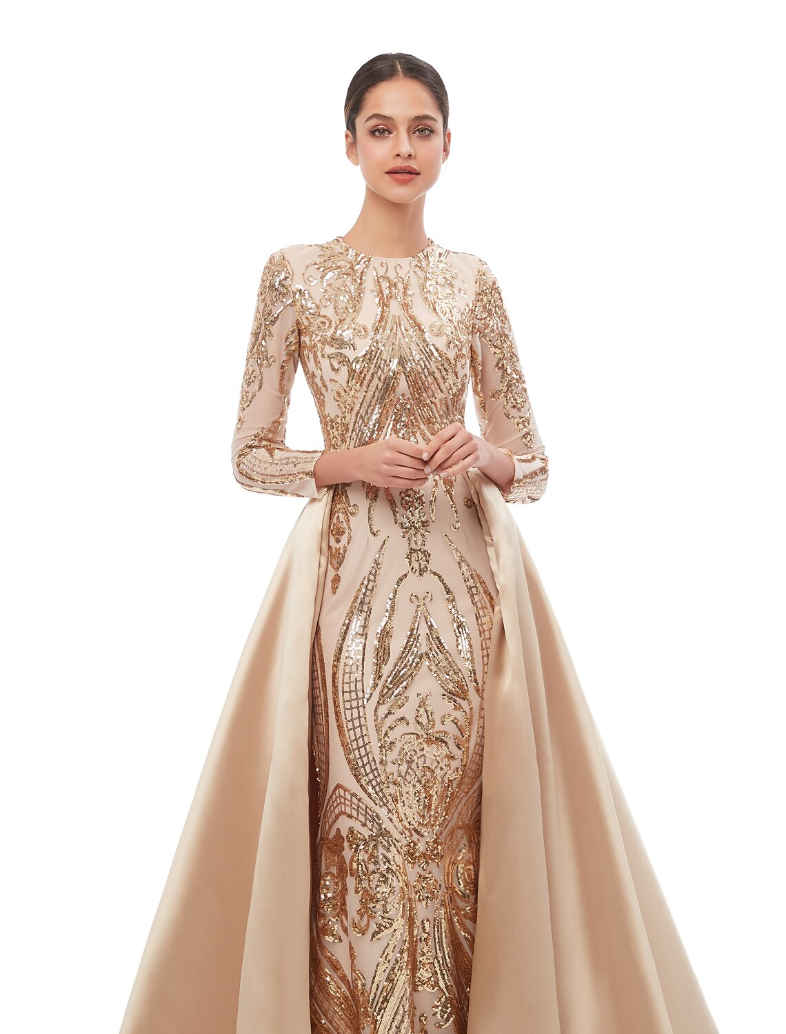 Mermaid Sequin Long Sleeve Evening Dress - Chloe Dress
