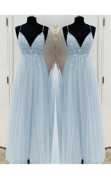 A-Line Chiffon Sleeveless Beaded Floor-Length Prom Dress - Chloe Dress