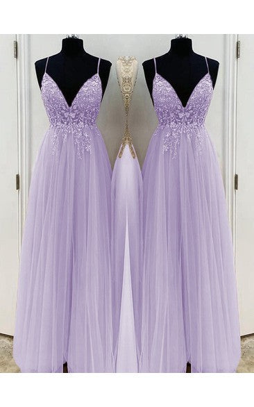A-Line Chiffon Sleeveless Beaded Floor-Length Prom Dress - Chloe Dress