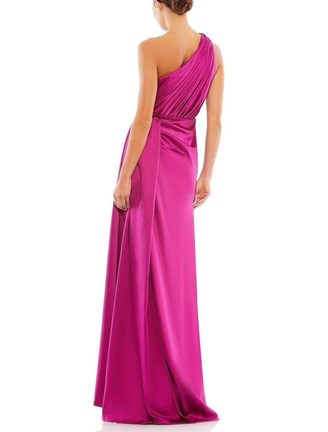 A-Line One-Shoulder Sleeveless High Slit Floor-Length Evening Gown - Chloe Dress