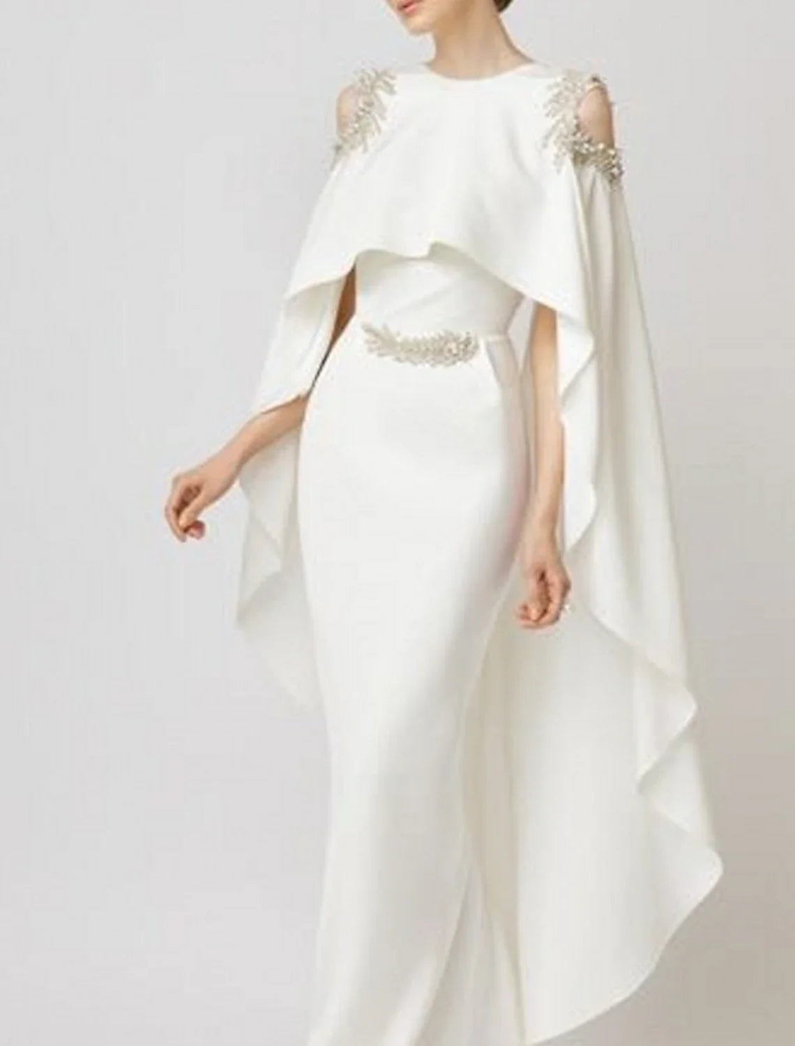 Mermaid Chiffon Sleeveless Applique Floor-Length Evening Gown - Chloe Dress