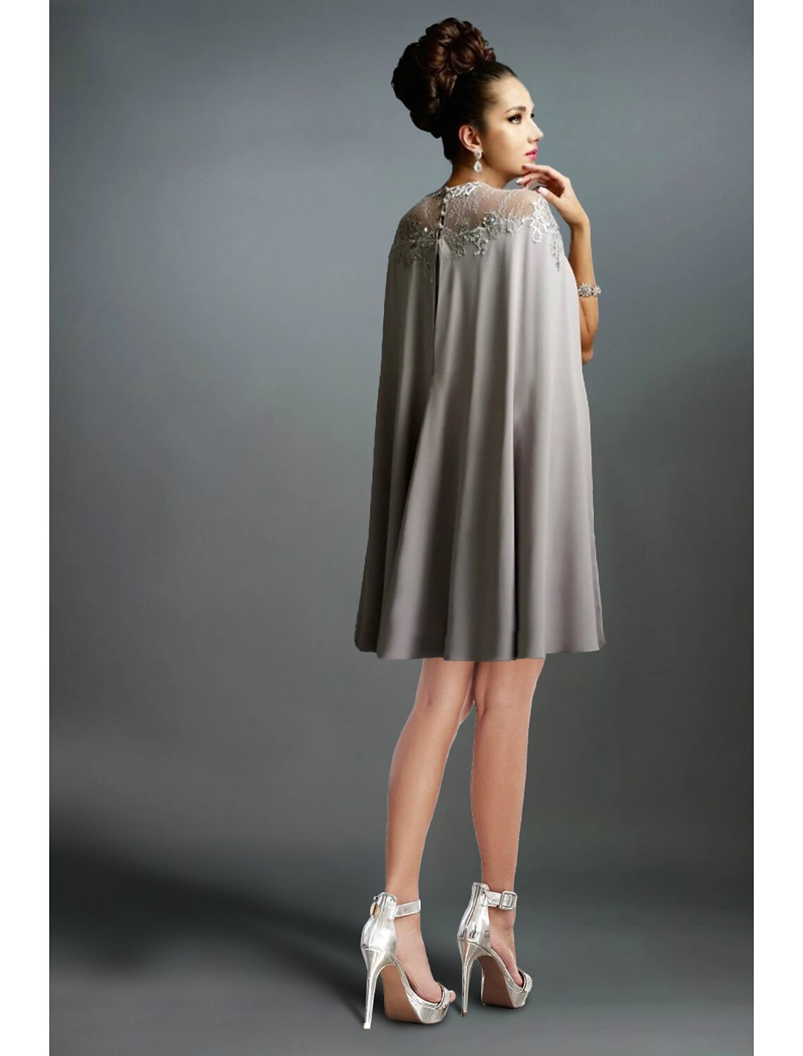 Mermaid Off-Shoulder Sleeveless Ruffled Knee-Length Evening Gown - Chloe Dress