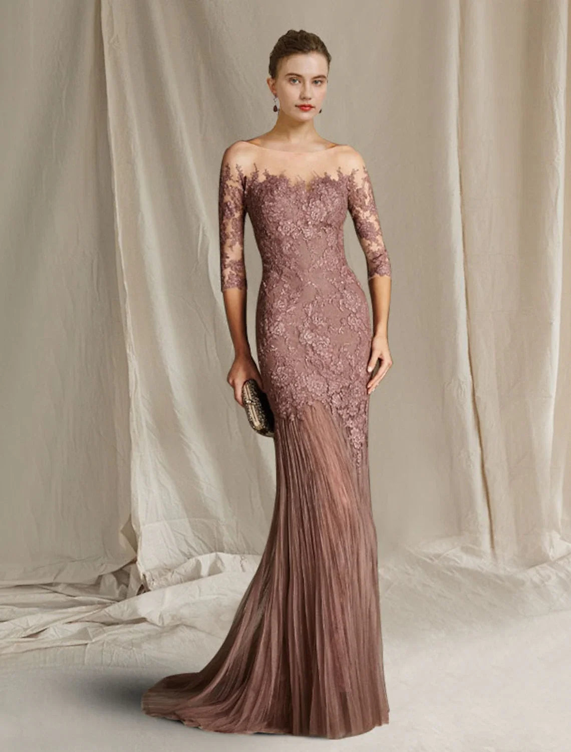 Mermaid Tulle Train Wedding Dress - Chloe Dress