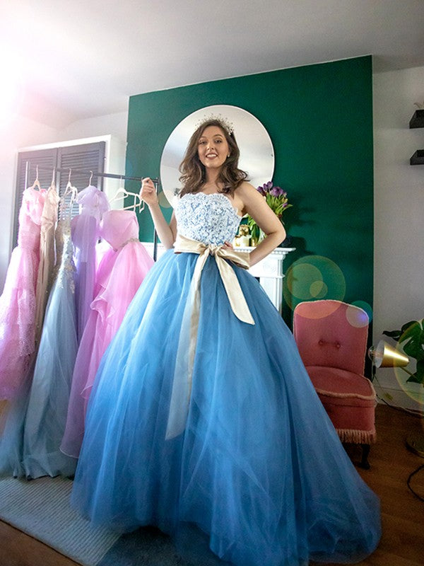Ball Gown Sweetheart Tulle Sleeveless Train Gown - Chloe Dress