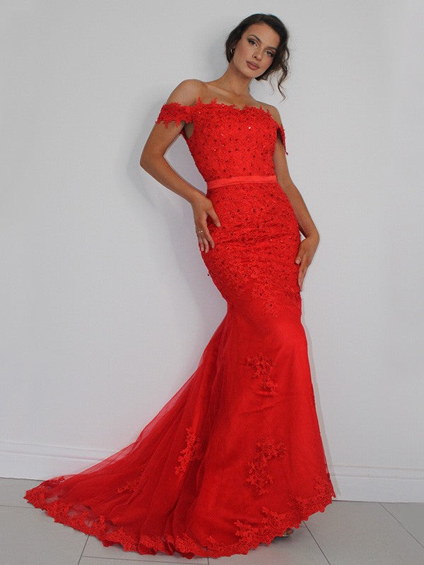 Mermaid Tulle Sleeveless Train Dress - Chloe Dress