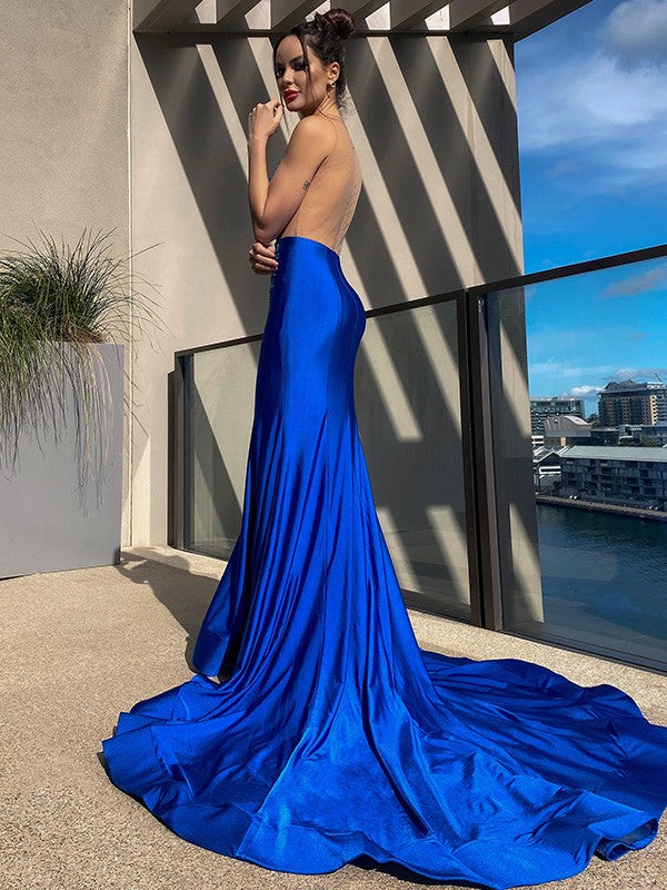 Mermaid Jersey Sleeveless Train Dress - Chloe Dress