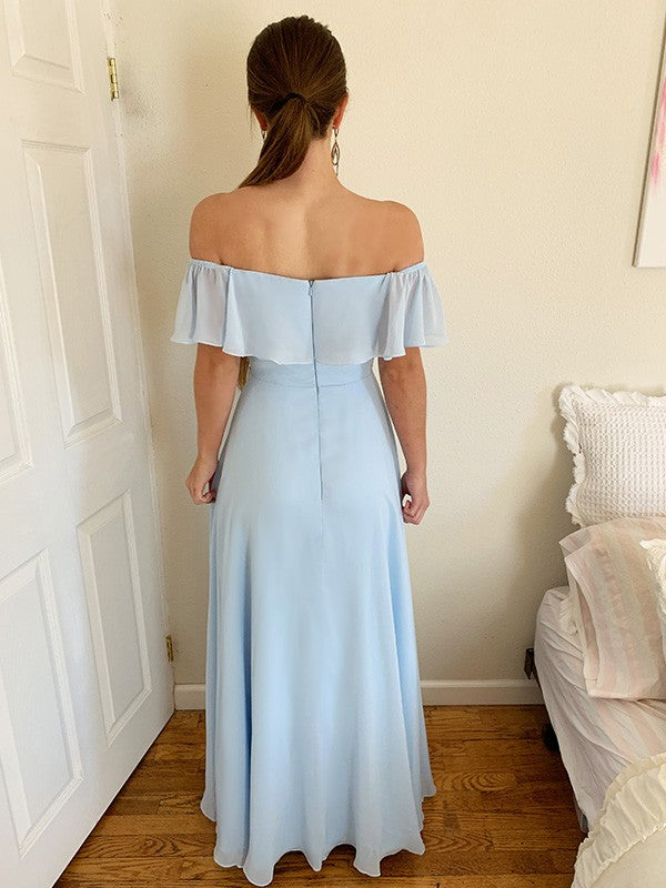 A-Line Chiffon Sleeveless Floor-Length Dress - Chloe Dress