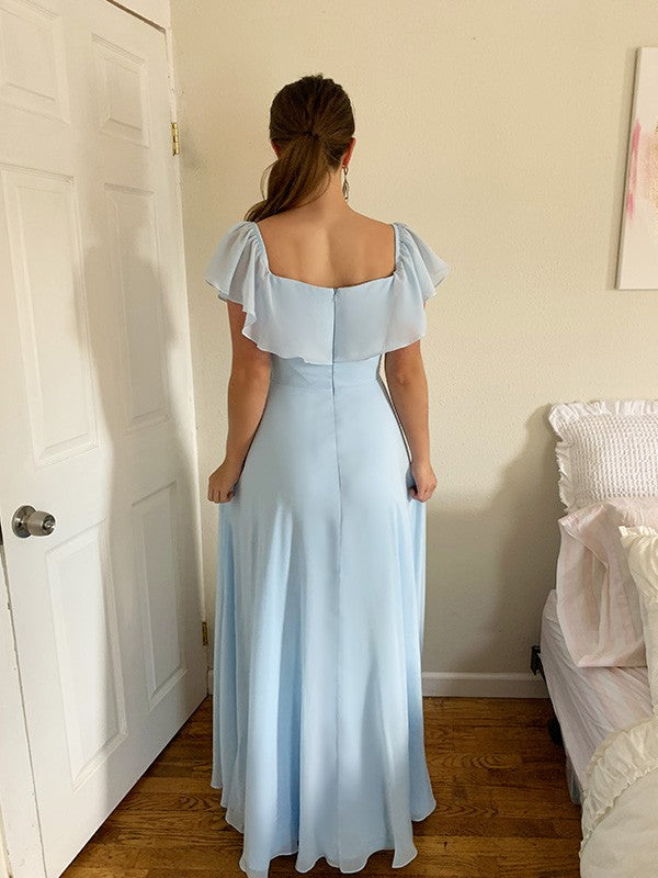 A-Line Chiffon Sleeveless Floor-Length Dress - Chloe Dress
