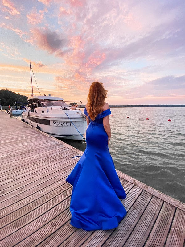 Mermaid Satin Sleeveless Ruffled Dress - Chloe Dress