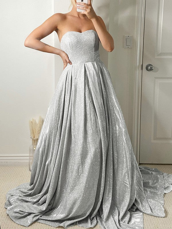 Ball Gown Sweetheart Sequin Sleeveless Ruffled Gown - Chloe Dress