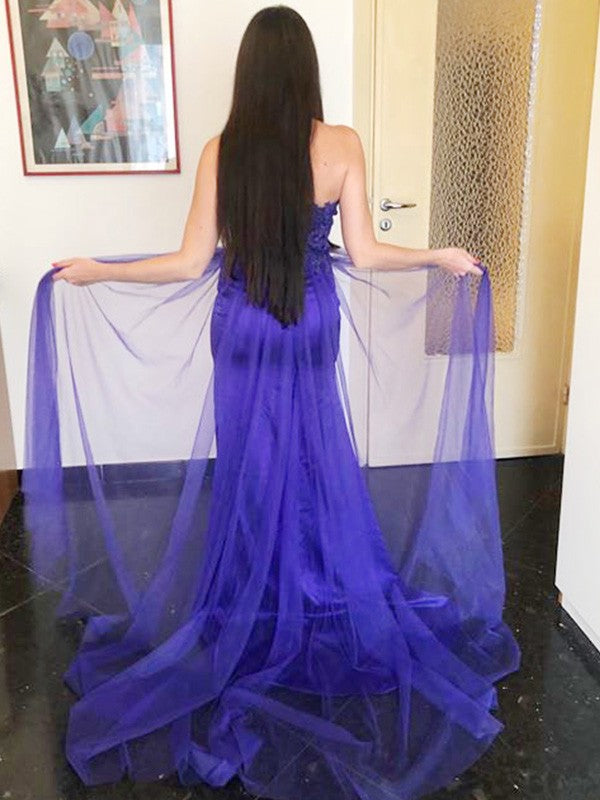 Mermaid Strapless Tulle Sleeveless Train Dress - Chloe Dress