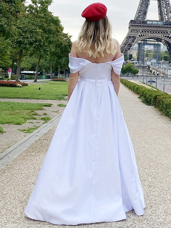 A-Line Satin Sleeveless Floor-Length Dress - Chloe Dress