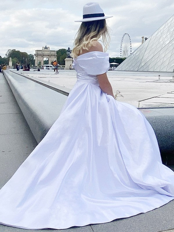 A-Line Satin Sleeveless Floor-Length Dress - Chloe Dress