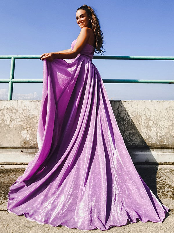 A-Line Sweetheart Sequin Sleeveless Ruffled Dress - Chloe Dress