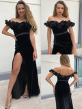 A-Line Velvet Sleeveless Floor-Length Dress - Chloe Dress