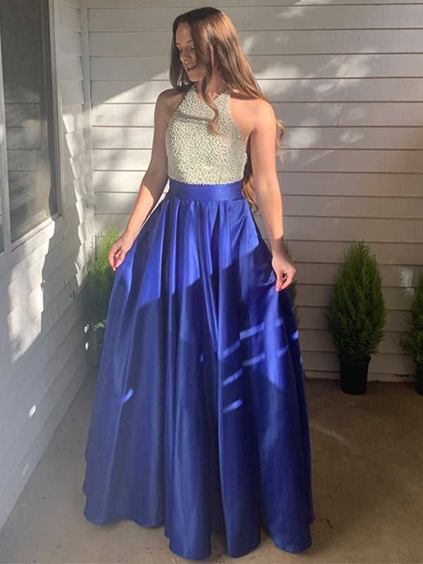 Ball Gown Satin Sleeveless Floor-Length Gown - Chloe Dress