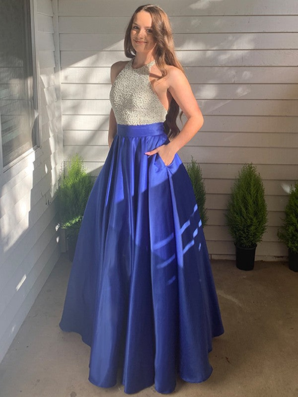 Ball Gown Satin Sleeveless Floor-Length Gown - Chloe Dress