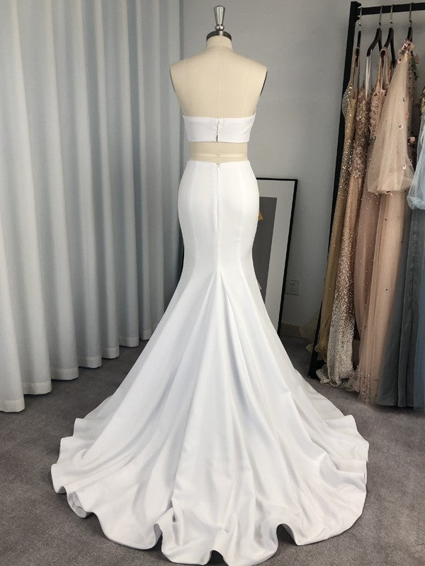 Mermaid Sweetheart Crepe Sleeveless Ruffled Dress - Chloe Dress