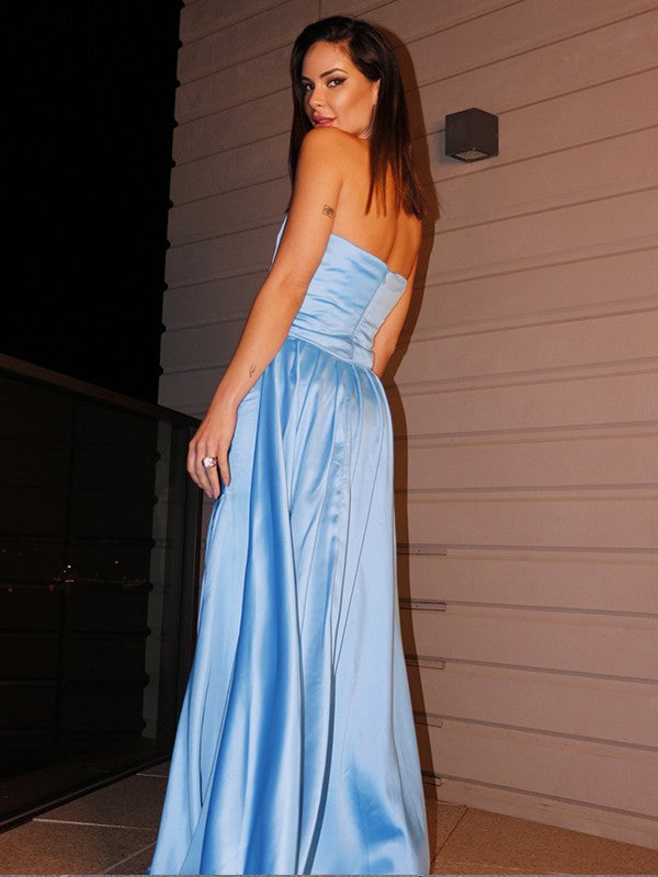Sheath Strapless Sleeveless Train Dress - Chloe Dress