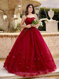 Ball Gown Sweetheart Tulle Sleeveless Applique Floor-Length Gown - Chloe Dress